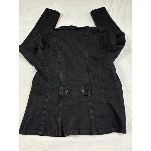 CONRAD C COLLECTION BLACK BUTTON UP STUDDED BLAZER JACKET SIZE 8 - Picture 11 of 12